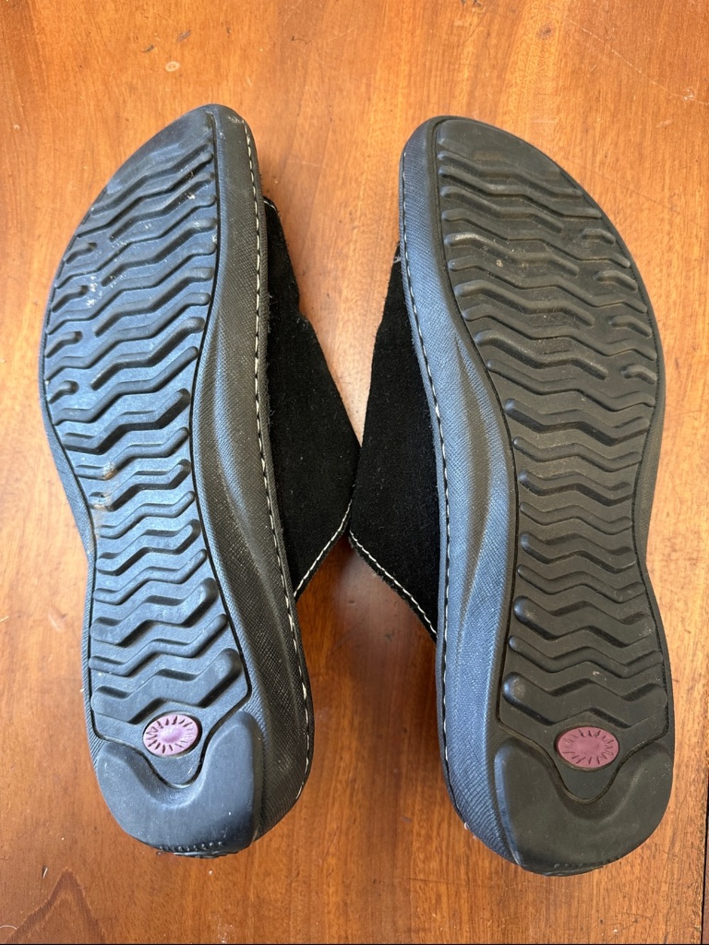 UGG Black Shearling-Lined Slide Sandals - Picture 8 of 8